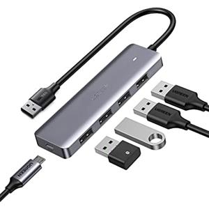 UGREEN Hub USB 3.0 4 Porte, Adattatore Multiporta 5Gbps per PC, PS5, MacBook Pro Air, Xbox X/S, PS4, XPS 15, Compatibile con Hard Disk, Mouse, Tastiera, Chiavetta, Stampante