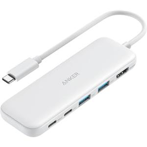 Anker 332 Hub USB C 5 in 1, Adattatore Type C con Display HDMI 4K, Porta dati da 5 Gbps e 2 Porte USB-A per MacBook Pro, Air, Dell XPS, Lenovo Thinkpad, Laptop HP Altro (Bianco)