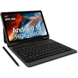 AGM Android 14 Tablet con Custodia di Protezione, AGM PAD P2 11" Tablet, 16(8+8)GB+256GB(2TB TF), MTK Helio G99, 4G Dual SIM, WiFi 5G,7850mAh, 50MP+8MP/Widevine L1/BT5.2/GPS/OTG/480Nits 1920*1200 Display