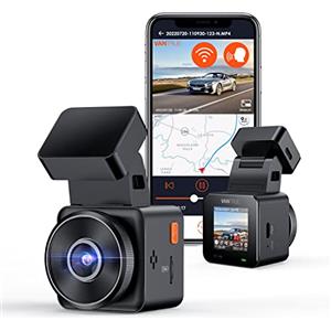 VANTRUE E1 Lite 1080P Mini WiFi GPS Dash Cam, Controllo APP e Comando Vocale Inglese, Anteriore con HDR, 1,54 pollici