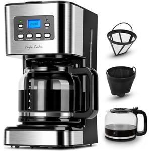 Taylor Swoden Darcy - Macchina da caffè Americano 950W per 12 tazze e capacità da 1,5 L con filtro riutilizzabile e base con mantenimento caldo, sistema antigoccia, timer e BPA FREE