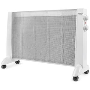 Taurus PRMB 2400 - Radiatore a pannello radiante elettrico 2400 W, 3 temperature, termostato regolabile, ruote, protezione dal calore, silenzioso, bianco