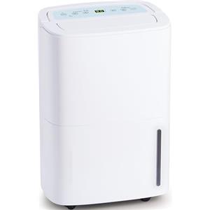 Megonia Deumidificatore 70L/Giorno per la Casa: Elettrico Portatile con Igrometro, Pompa di Scarico Continuo 350m³/h per Cantina/Bagno/Garage - Per Stanze fino a 150㎡｜Modalità Silenziosa 40dB