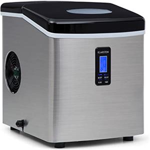 Klarstein Macchina Ghiaccio Secco Alimentare 3.3L, Professionale, 15kg, Cubetti di 2 Dimensioni, Display LED, per Casa, Cocktail