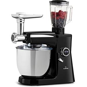 Klarstein Küchenmaschine, Universalküchenmaschinen, 3-in-1 Küchenmaschinen, Rührgeräte & Mixer, Teigmaschine mit Fleischwolf, Küchenmaschine, 2000 Watt Teigmaschine Knetmaschine 10L Schüssel