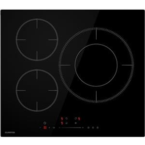 Klarstein Delicatessa Paella - Piano a Induzione, 3 Zone, Boost: 8,1kW, Zona per Paella: 32cm, Timer & Blocco per Bambini, Vetro VTC Facile da Pulire, 60cm, Design Moderno