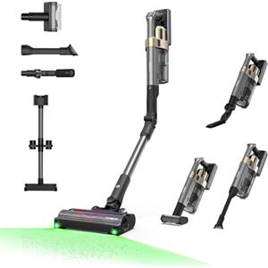 Tineco PURE ONE A90S Aspirapolvere Senza Fili, Potenza di Aspirazione 270AW, Fino a 105 min di Autonomia, Spazzola 3DSense Master, Luce LED Verde a 150°, Rilevamento del Tipo di Pavimento