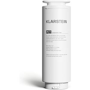 Klarstein Ricambio Depuratore Acqua Domestico, Filtro Acqua Rubinetto Depuratore per Sistema di Filtraggio a Osmosi Inversa, Compatibile con PureLine 400/600/800 GPD, Senza Contaminazioni,1 Confezione
