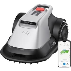 eufy E15 Robot Tagliaerba senza Filo Perimetrale, Nessuna Perdita di Segnale, Senza RTK,TrueVision, Navigazione Smart, Giardini fino a 800 m², Taglio Preciso Bordi, Evita Ostacoli, Controllo App
