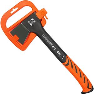 IMJ-Global - Ascia Spaccalegna Professionale Testa da 640g Grandezza 36,5 cm, Accetta Spaccalegna con Impugnatura THERMOPLASTIC Sagomata in Fibra di Vetro in Gomma Antiscivolo, Custodia Inclusa