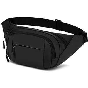 Flintronic Marsupio Uomo e Donna, Impermeabile Marsupio Sportivo, con 4 Zip Tasche e Cintura Regolabile, Marsupii Casual di Grande Capacità, per Corsa Ciclismo Escursione Viaggi Shopping