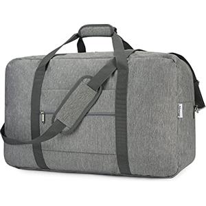 Narwey Bagaglio a Mano Easyjet 45x36x20 Borsone da Viaggio Grande Borsa da Cabina Pieghevole Borsa da Viaggio Borsa Sportiva per Weekend 30L(Grigio)