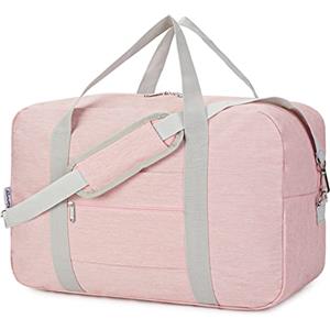 Narwey Bagaglio a Mano Easyjet 45x36x20 Borsone da Viaggio Grande Borsa da Cabina Pieghevole Borsa da Viaggio Borsa Sportiva per Weekend 30L(Rosa)
