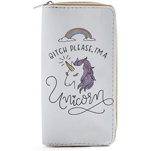 DonDon Portafoglio Portamonete Portafogli Borsa donna con motivo unicorno I am a unicorn