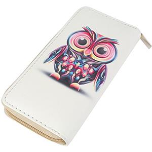 DonDon Portafoglio donna gufo universo beige colorato