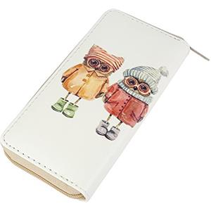 DonDon Portafoglio donna gufo in inverno beige