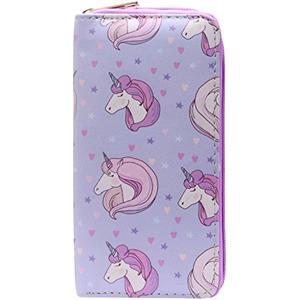 DonDon Portafoglio borsellino da donna ragazza con cerniera Unicorni