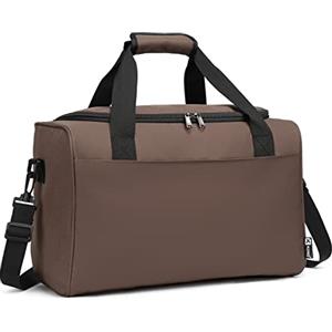 Kono Bagaglio a Mano 40x20x25 Ryanair Borsone da Viaggio con Manica per Trolley Borsa Sportiva 20L (Marrone)
