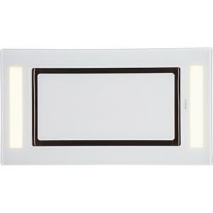 Klarstein Remy - Cappa Cucina, Cappa Aspirante ad Incasso, Controllo Touch, Cappa ad Isola, Illuminazione Piano Cottura, LED, Fino a 620 m³ / h, Telecomando, 90 cm, Bianco