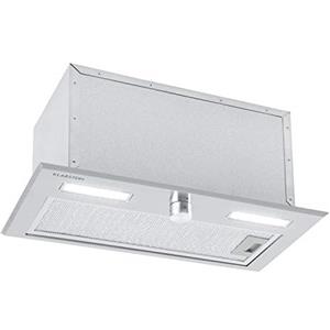 KLARSTEIN Simplica 52 - Modulo Ventola, Cappa a Incasso, Cappa Aspirante, Larghezza: 52 cm, Potenza di Scarico: 400 m³/h, Possibilità Ricircolo, Manopola, 3 Livelli, Luci LED: 2 x 1,5 W, Acciaio Inox
