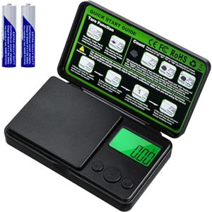 Mcbazel Bilancia Tascabile 500g/0.01g Alta Precisione, Bilancia Digitale Multifunzione con Display LCD Retroilluminato, Tara, Conteggio, 7 Unità di Peso, Portatile per Gioielli, Spezie