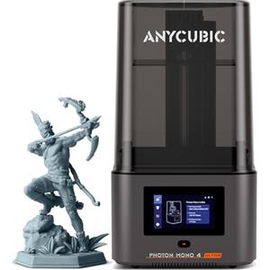 ANYCUBIC Photon Mono 4 Ultra Stampante 3D Resin, 7" 10K Schermo con Sorgente Luminosa COB, Velocità di Stampa Massima Fino a 120 mm/h, Touchscreen HD con 8 Lingue, Dimensioni 6,04" x 3,42" x 6,49"