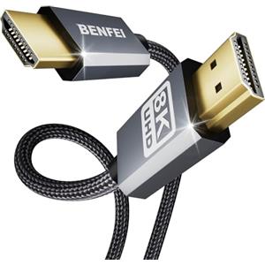 BENFEI 8K Cavo HDMI 2.1 48Gbps 3M, Certificato Velocità Ultra Elevata HDMI® Cavi 8K@60Hz 4K@240Hz/165Hz/144Hz/120Hz HDR10+ ARC eARC HDCP2.3 Dolby Vision VRR compatibile con TV/PS5/PS4/ Xbox-Serie X
