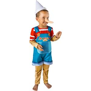Ciao Pinocchio burattino costume travestimento bambino originale (Taglia 3-4 anni)