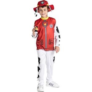 Ciao- Marshall costume travestimento bambino originale Paw Patrol (Taglia 5-7 anni) con cappello e mini-torcia