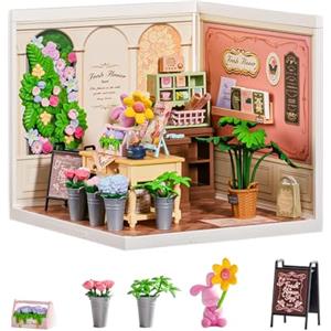 Rolife Super Creator Kit Casa in Miniatura Fai-da-Te, Casa Delle Bambole Per Figure, Regalo Perfetto di Natale o Compleanno Per Adulti (Fresh Flower Shop)