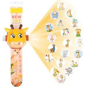 Vicloon Orologio da proiezione per bambini con 24 motivi di animali, proiettore orario regolabile per ragazzi e ragazze