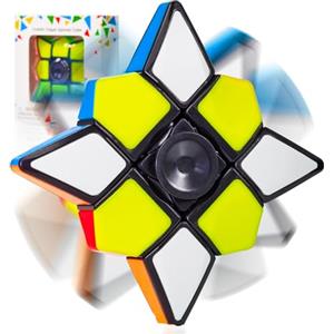 CUBIDI® Fidget Spinner Originale - Cubo 3x3x1 + Spinner con Rotazione Ottimizzata, Perfetto per Alleviare lo Stress per Bambini e Adulti, Giocattolo Fidget a Forma di Stella