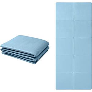 Good Nite Tappetino da Yoga Pieghevole Antiscivolo Portatile Pieghevole Leggero per Ginnastica Pilates Sport Viaggi Yoga 183 x 61 x 0,6 cm (Blu)