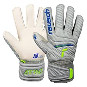 Reusch Attrakt Grip Finger Support Junior Guanti da portiere per i bambini con costruzione con cuciture esterne per tutte le superfici dei campi da gioco