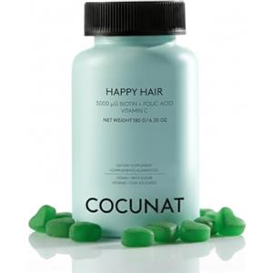 COCUNAT - Happy Hair - Vitamine Anticaduta Capelli - Per Rafforzare, Stimolare la Crescita e Prevenire la Caduta - Capelli Sottili e Danneggiati - Biotina 5.000 mcg - 60 unità