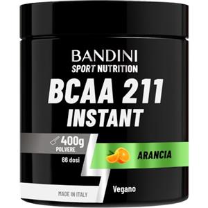 Bandini® AMINOACIDI RAMIFICATI BCAA 2 1 1 400 g Gusto ARANCIA, BCAA Polvere con Leucina Valina Isoleucina, Integratore per Palestra, Sport, Allenamento, Pre Intra Post Workout, Recupero Muscolare