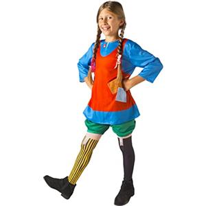 Ciao- Pippi Calzelunghe costume travestimento bambina originale Pippi Longstocking (Taglia 7-9 anni)