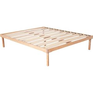 EVERGREENWEB MATERASSI & BEDS EVERGREENWEB - Rete in Legno Matrimoniale a doghe 160x190 cm Smontabile in Kit 8 doghe in faggio Naturale Ortopedica - Base Letto o Materasso - Struttura Rinforzata 4 Gambe Smontabili - Orange Kit