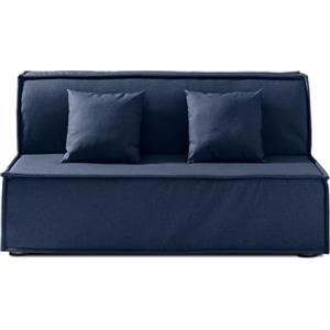 EVERGREENWEB MATERASSI & BEDS EVERGREENWEB Divano Letto 3 Posti con Materasso Matrimoniale 160x190 Ortopedico, Prontoletto RICHIUDIBILE con Rivestimento SFODERABILE e Lavabile, Coppia Cuscini SUPERSOFT Abbinati colore Blu, ELLEN