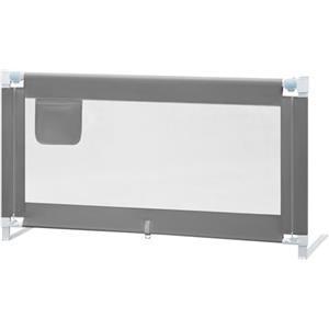 WOLTU Sponda Letto Bambini Anticaduta 150 cm, Barra di Sicurezza con Doppio Blocco, Altezza Regolabile 69-87 cm, per Materasso, Grigio Scuro