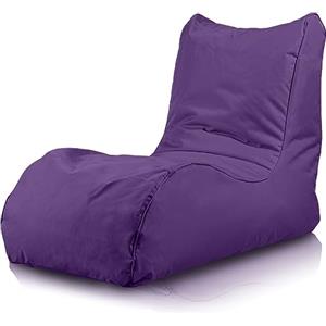 Bepouf Poltrona Chaise Longue Puf Pouf Dimensioni 110x80 Poliestere Pieno (Viola)