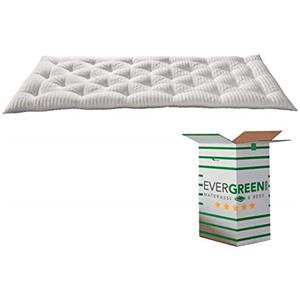 EVERGREENWEB MATERASSI & BEDS EVERGREENWEB - Correttore Materasso in Memory Foam MED Singolo 80x190 Alto 7 cm, Topper Letto, Coprimaterasso Imbottitura Fiocco 100% Effetto Piuma Morbido, Futon Ortopedico, Fodera Antiacaro - DREAME