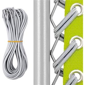 OFFCUP Ricambio per Sedia a Gravità Zero, 4 Pezzi Corda Elastica per Sdraio, Grigio Cordini di Ricambio Universali, per Sdraio da Giardino, Sdraio Pieghevole, Poltrone e Anti Gravità Corda Elastici