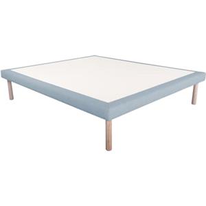 EVERGREENWEB MATERASSI & BEDS EVERGREENWEB - Struttura Letto Imbottita 160x200 cm Letto Matrimoniale con Rivestimento in tessuto Idrorepellente Ghiaccio, Rete letto Ortopedica, Piattaforma Base per Materasso, Altezza 35 cm