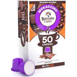 Baciato Caffè Cialde Compatibili con Nespresso Linea Passione Mokaccino Bevanda Solubile - Confezione da 50 Capsule