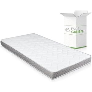 EVERGREENWEB MATERASSI & BEDS EVERGREENWEB - Materasso per Divano Letto Singolo 80x190 cm, Materasso Ortopedico in Waterfoam Alto 14 cm ergonomico per prontoletto con Rivestimento Anallergico Bianco - DAYBED
