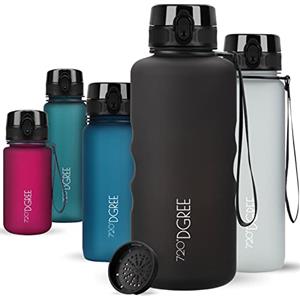 720°DGREE Borraccia 2 Litri "uberBottle" +Setaccio softTouch - Senza-BPA, Prova Perdite - Bottiglia XXL, Water Bottle, Borracce Acqua Sportiva per Palestra, Fitness, Gym, Escursioni, Lavoro Università