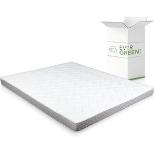 EVERGREENWEB MATERASSI & BEDS EVERGREENWEB - Materasso per Divano Letto Pieghevole in Poliuretano Alto 14 cm Rivestimento Bianco Anallergico, Ortopedico, Ergonomico, DAYBED 120x190
