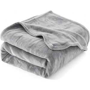 AITODOS TA AiTodos® Coperta Plaid in Microfibra 260gsm-200x150 cm, Coperta in Flanella, Coperta Pile per Divano Letto e Ufficio, Morbida, Calda e Lavabile in Lavatrice (Grigio)