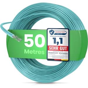 SimplySmooth Filo per bucato 50m - Corda per bucato con anima in acciaio in 3 lunghezze - Corda per bucato stabile extra resistente - per stendibiancheria, giardino e campeggio - Outdoor - turchese